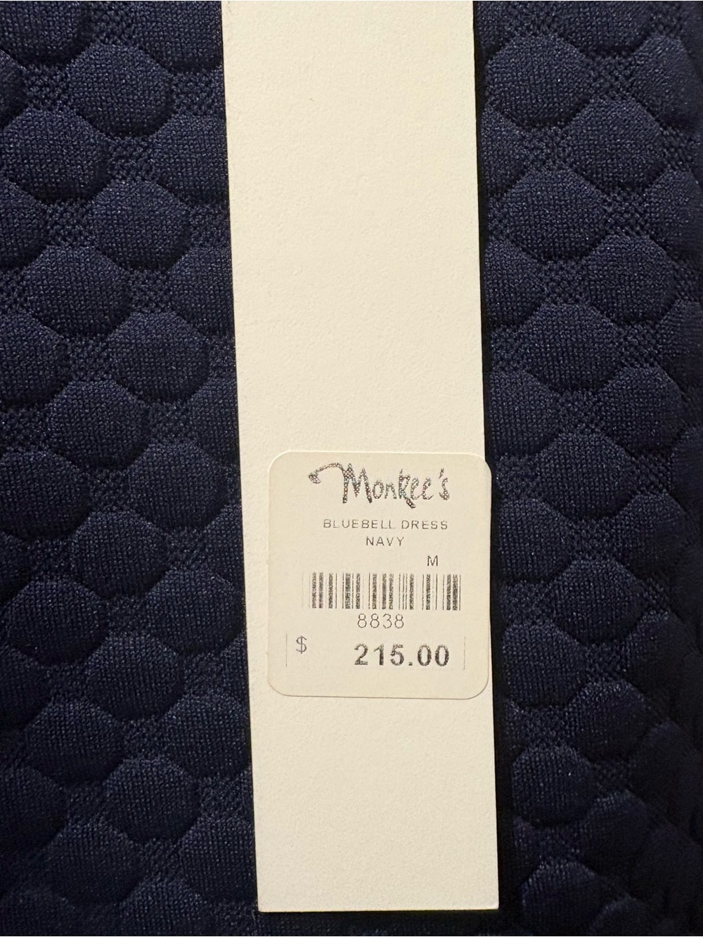 Amanda Uprichard Bluebell Dress Navy Textured Shift Mini Gold Zip Size M NWT - Picture 3 of 6